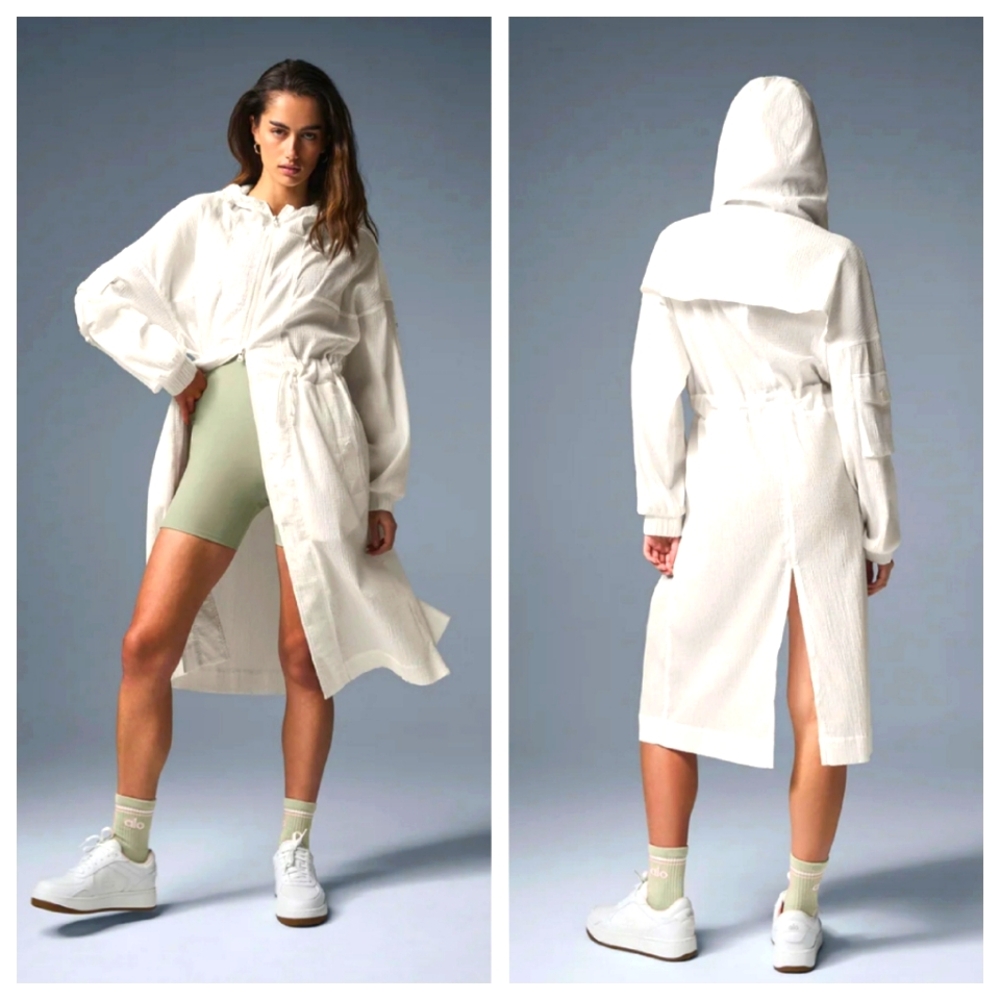 alo Summer Nights Lightweight Coat Ivory